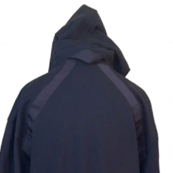 NWOT Brandblack L.A. Heavyweight Spacer Knit Hooded Zip Dress In  Black Medium - Picture 4 of 5